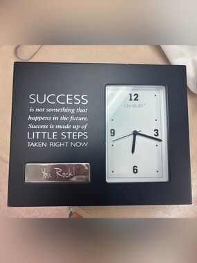 Danbury Black Success Clock Plaque - 'You Rock!'